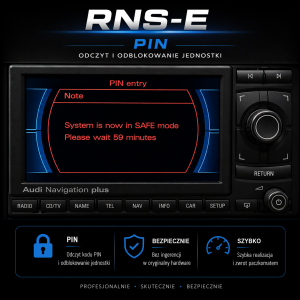 Audi RNS-E SAFE mode – odblokowanie kodu PIN RNS-E